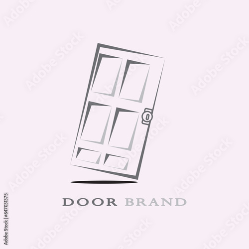 unique creation of door logo, vector illustration graphic