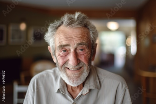 Smiling portrait of a happy senior caucasian man in a nursing home © Geber86