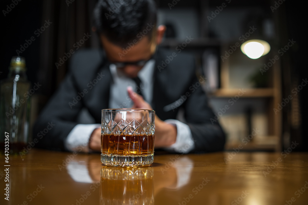 Businessmen in suits drinking Celebrate whiskey. Businessmen in suits drinking Celebrate whiskey.