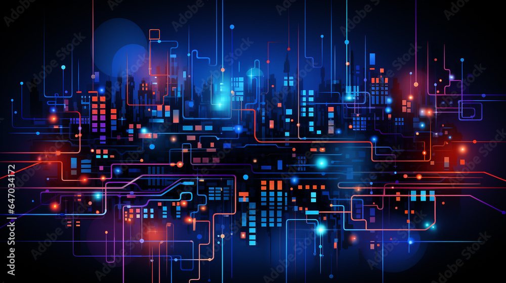 Obraz premium Neon Futurism Unleashed