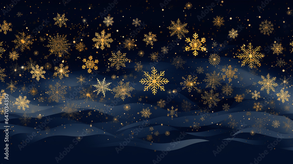 Fototapeta premium Glittering Snowflakes Delight