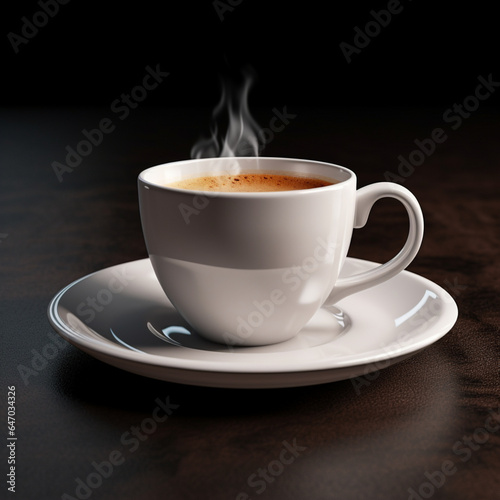  cup of coffee on black background