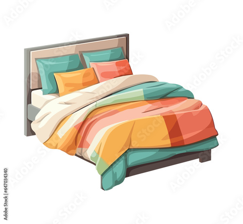 Comfortable bedding with modern design and elegance