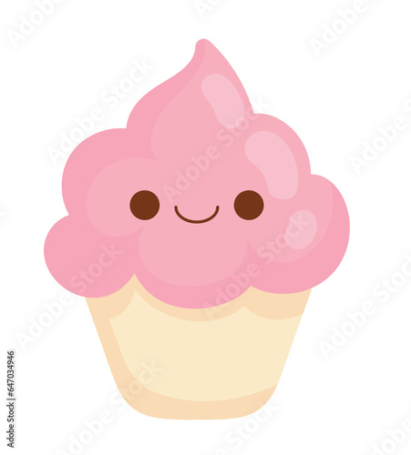 cupcake kawaii food icon