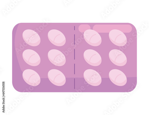 birth control pills packaging icon