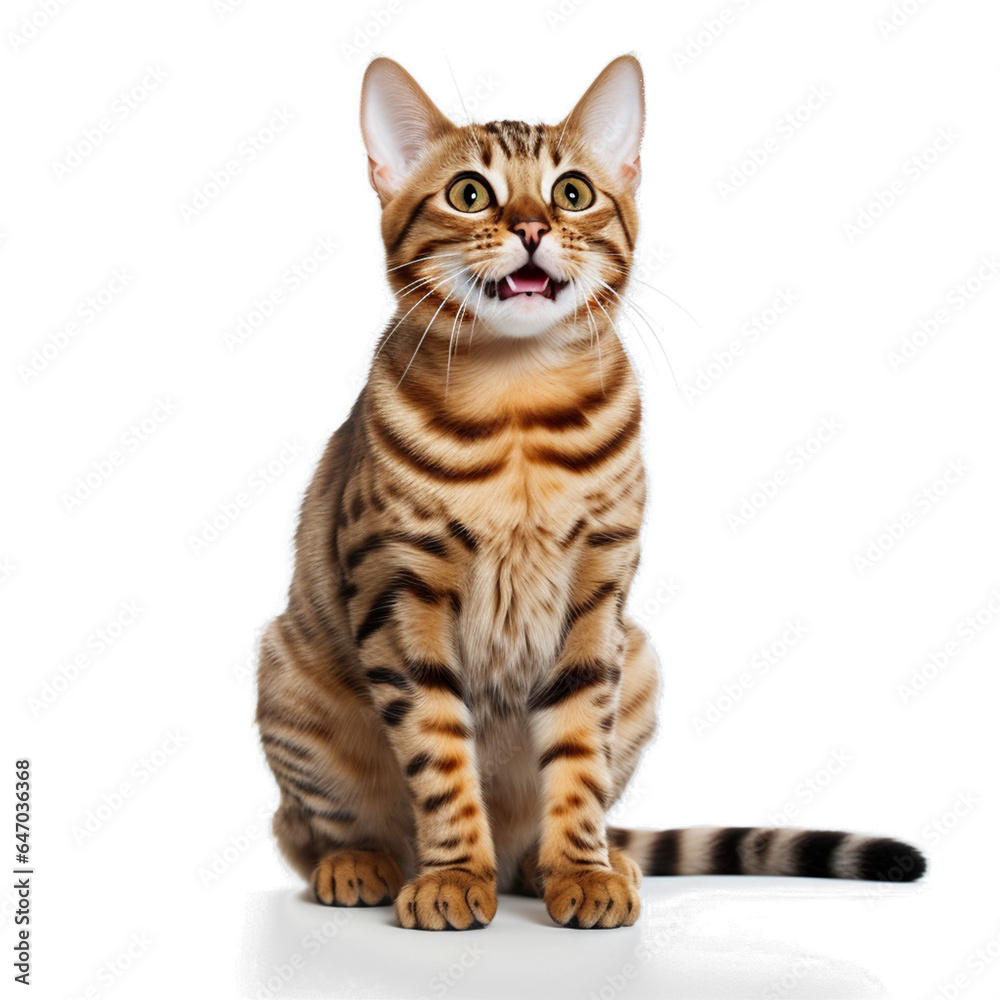 saksorn99_Cute_bengal_cat_smiling_whole_body_high_resolution_no_
