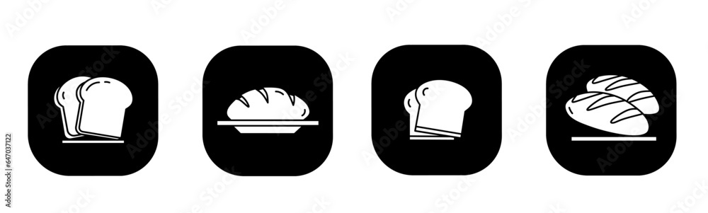 Bread icon in flat. A bread icon design. Stock vector. Bread icon in flat. A bread icon design. Stock vector.