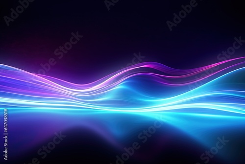 abstract futuristic background with pink blue glowing neon moving high speed wave lines and bokeh lights. Data transfer concept Fantastic wallpaper