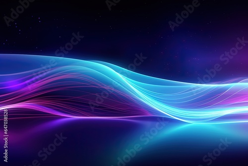 abstract futuristic background with pink blue glowing neon moving high speed wave lines and bokeh lights. Data transfer concept Fantastic wallpaper