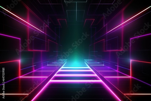 abstract futuristic background with pink blue glowing neon moving high speed wave lines and bokeh lights. Data transfer concept Fantastic wallpaper