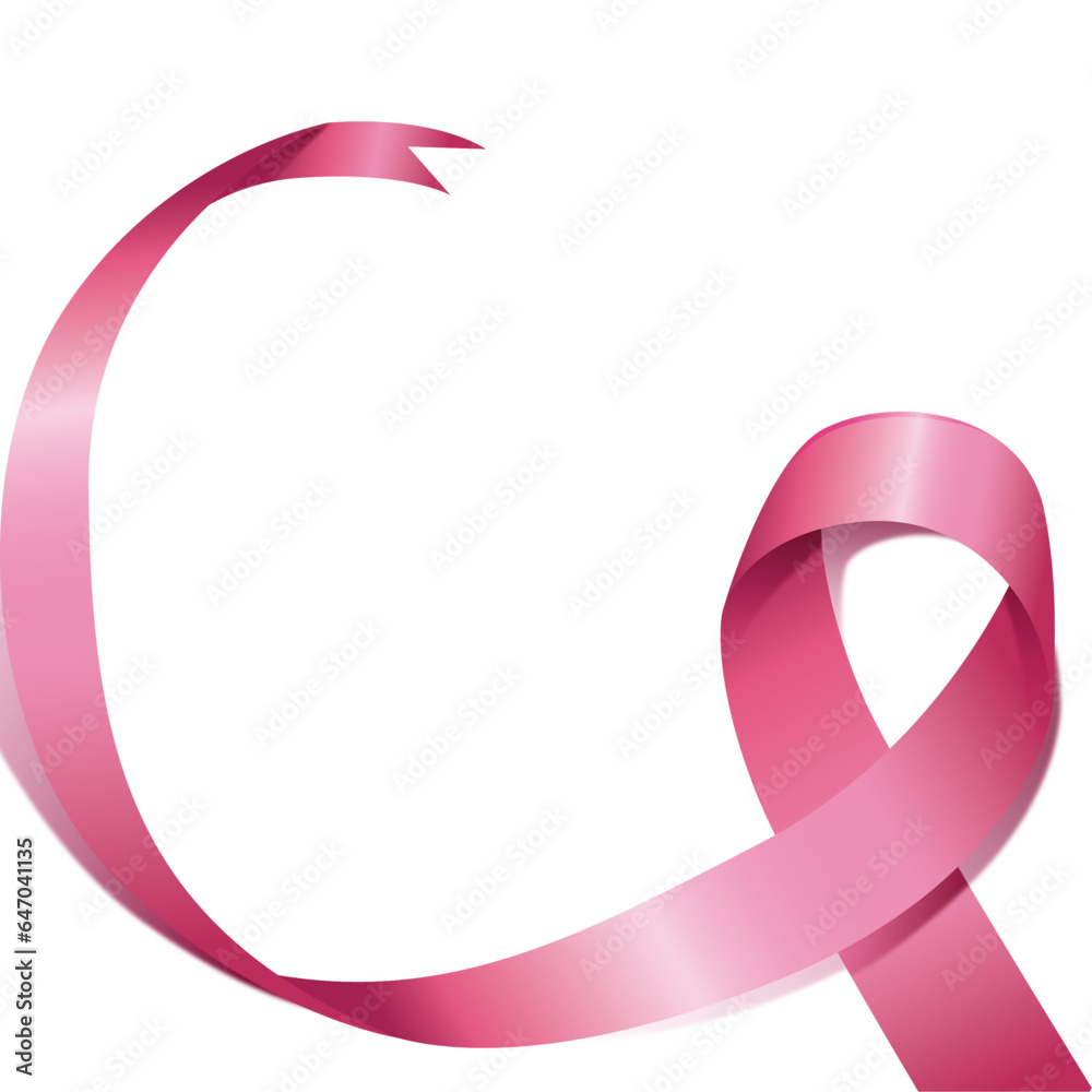 Pink Ribbon Breast Cancer Day.  celebration valentines day Vector EPS10