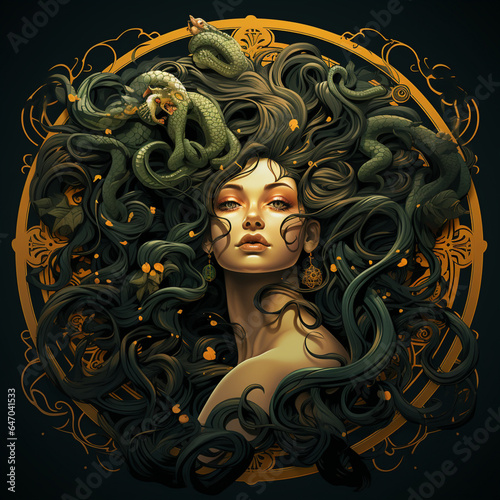 medusa design Greek mythology artwork t shirt design