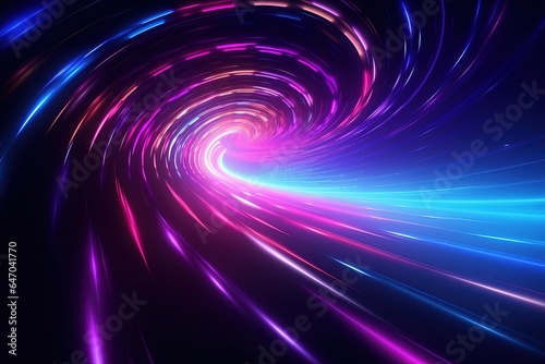 abstract futuristic background with pink blue glowing neon moving high speed wave lines and bokeh lights. Data transfer concept Fantastic wallpaper