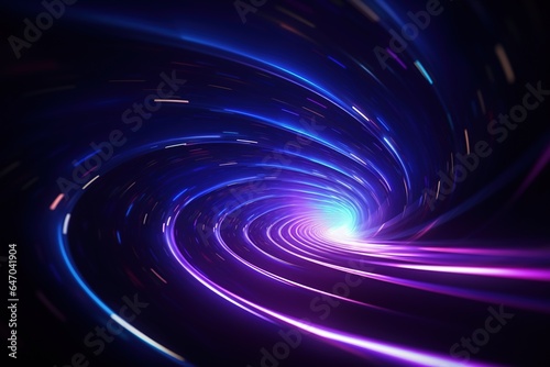 abstract futuristic background with pink blue glowing neon moving high speed wave lines and bokeh lights. Data transfer concept Fantastic wallpaper