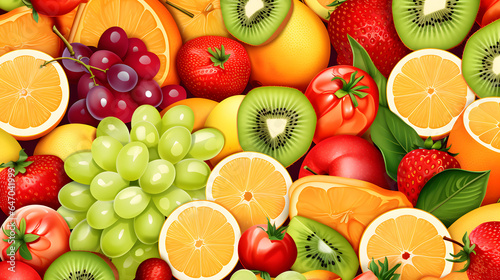 fruits and vegetables background illustration 