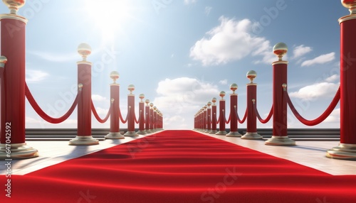 red carpet on a white background