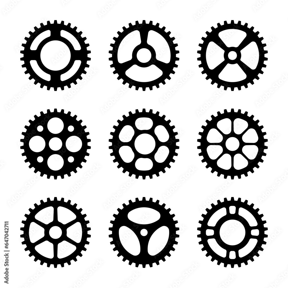 Gear collection. Cogwheel vector, gear wheel set. Gear collection. Cogwheel vector, gear wheel set.