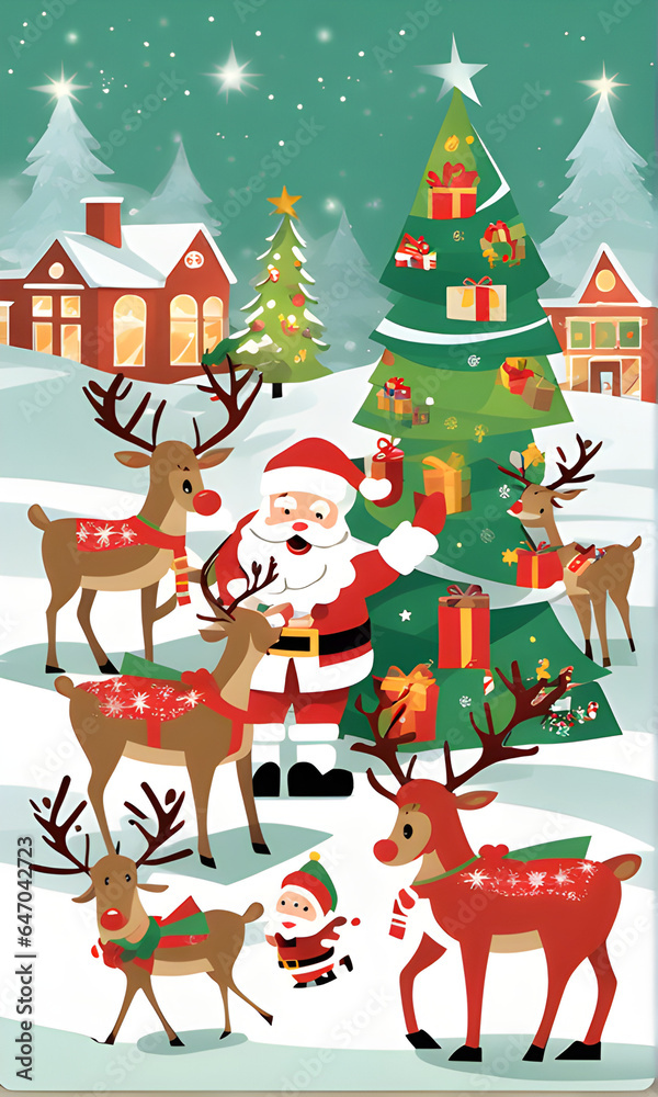 Fototapeta premium christmas pattern