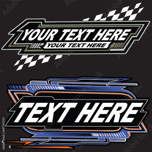 racing logo isolated in black background for business elements, screen printing, digital printing,DGT,DFT and poster.	
 photo