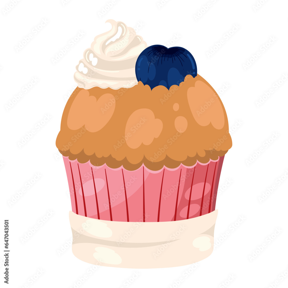 Cupcake on white background icon design
