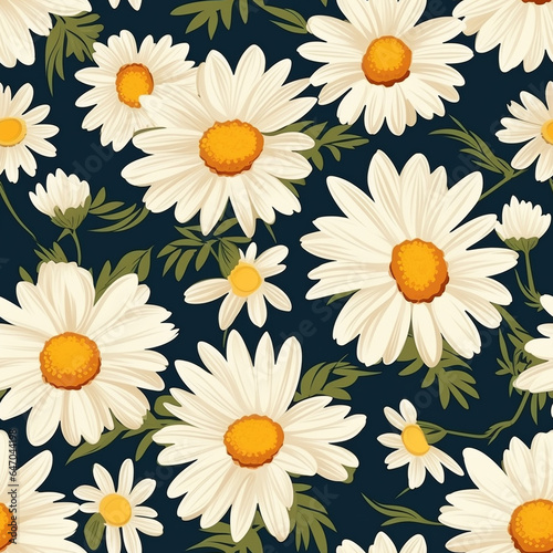 Floral daisy design for fashion design