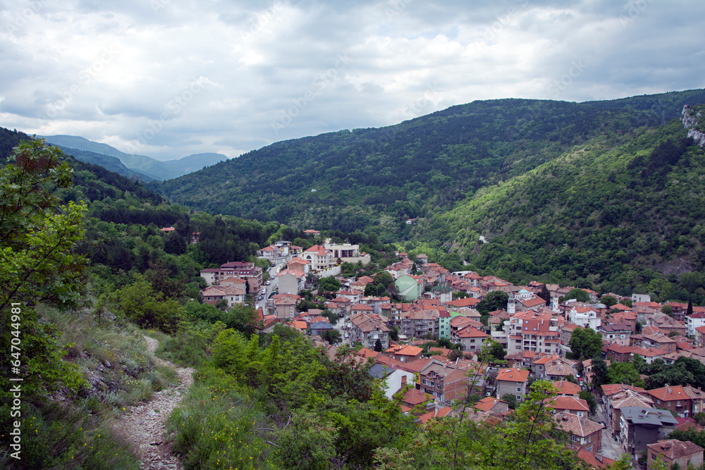 View from chapel St. Petka to the town of Asenovgra