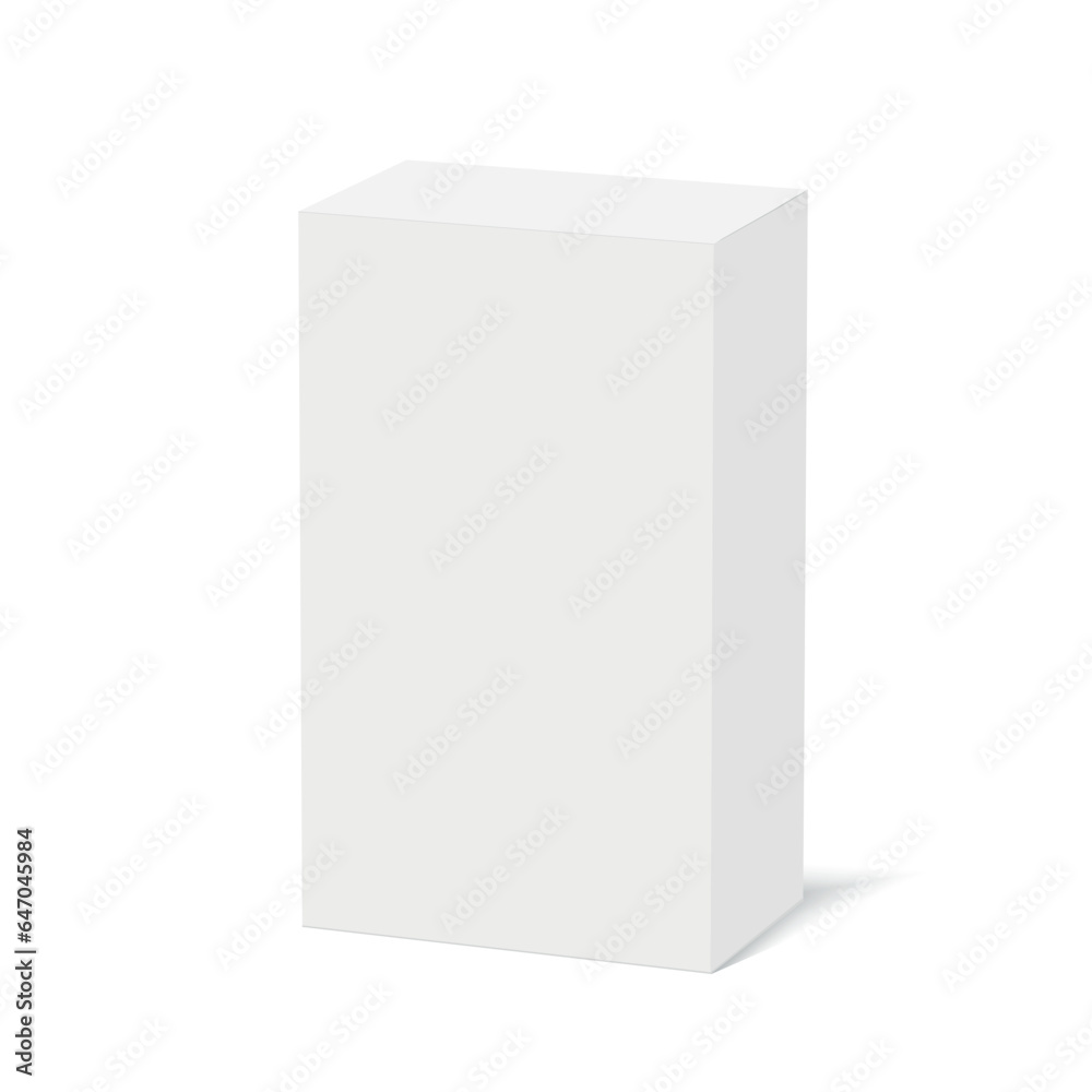 Box for your design and logo. 3d Cardboard box. Mock Up. Vector Box for your design and logo. 3d Cardboard box. Mock Up. Vector