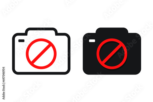 Camera error symbol. Illustration vector