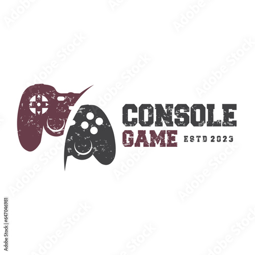 Game Console Logo, Gamer Design Gamepad Illustration Symbol Template