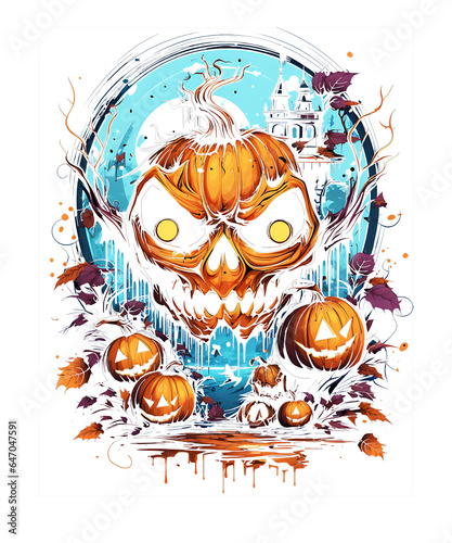 Halloween Sublimation Pumpkin Png Background. Use for T-shirts, mugs, stickers, Cards, etc.