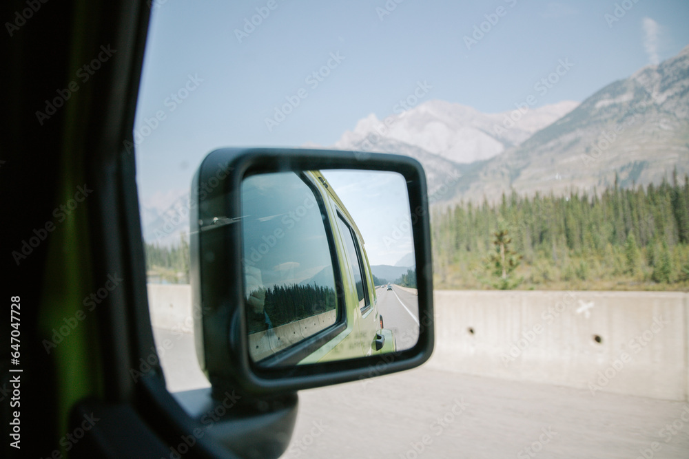 Jeep Rearview Mirror Mountains