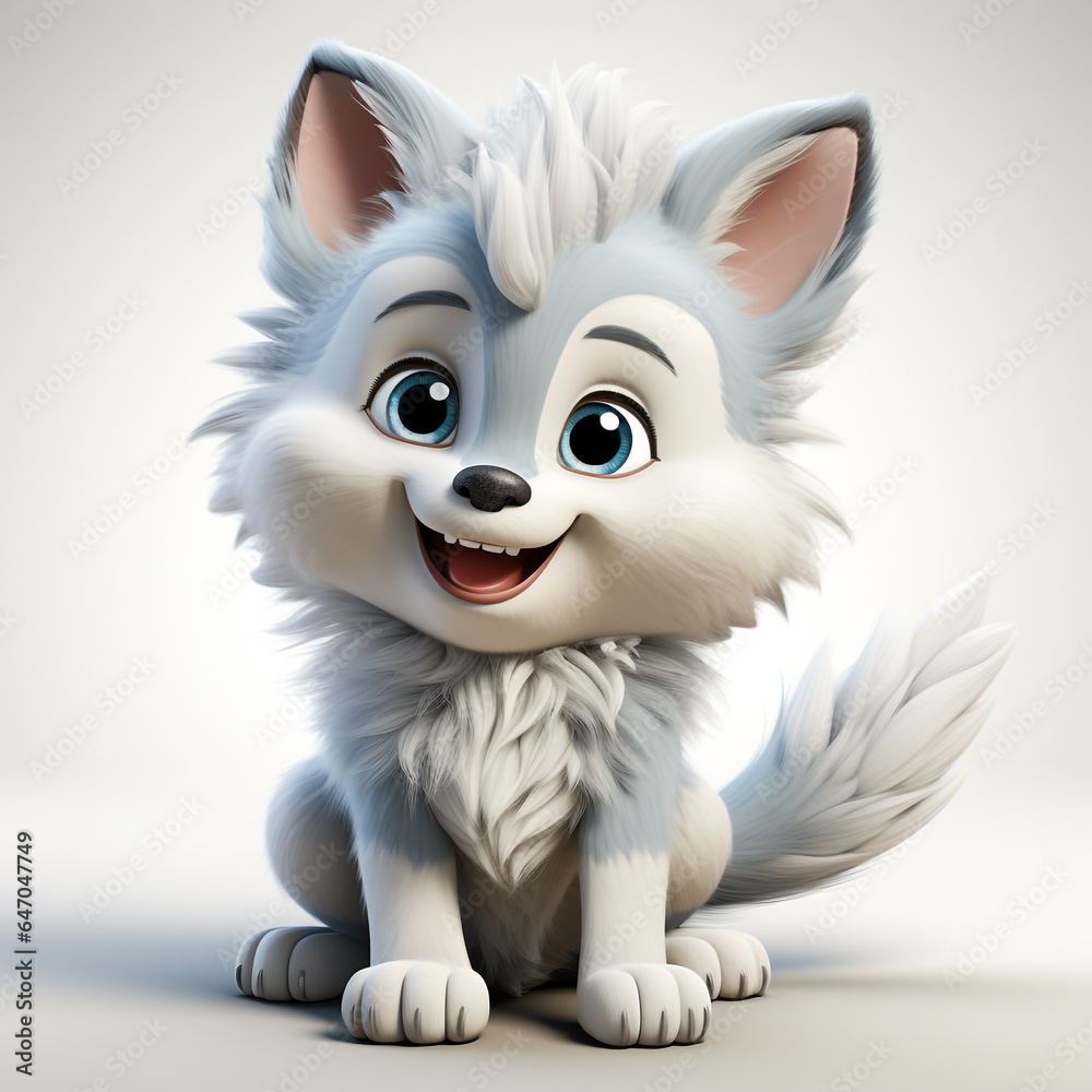 3d cartoon cute wolf 3d cartoon cute wolf