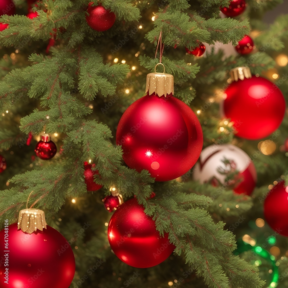 Christmas background with x'mas tree and sparkle