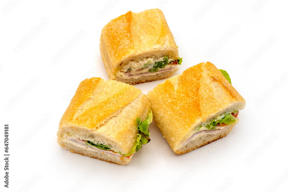 sandwich with ham and cheese