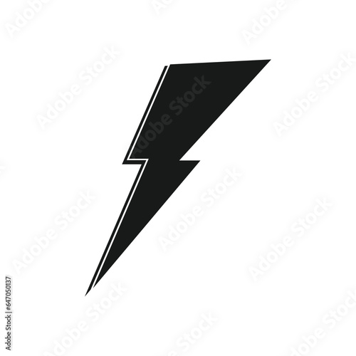 Lightning, electric power vector logo design element. Energy and thunder electricity symbol concept. Flash bolt sign in the circle. Flash vector emblem template. Power fast speed
