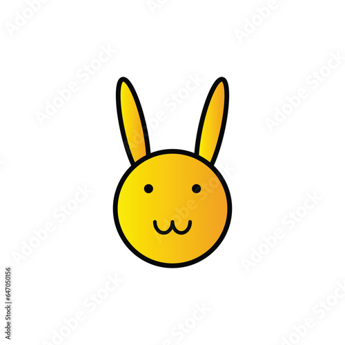 Rabbit Logo Template. Retro Vector Illustration