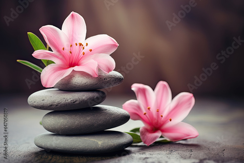 spa stones and flower  spa banner 