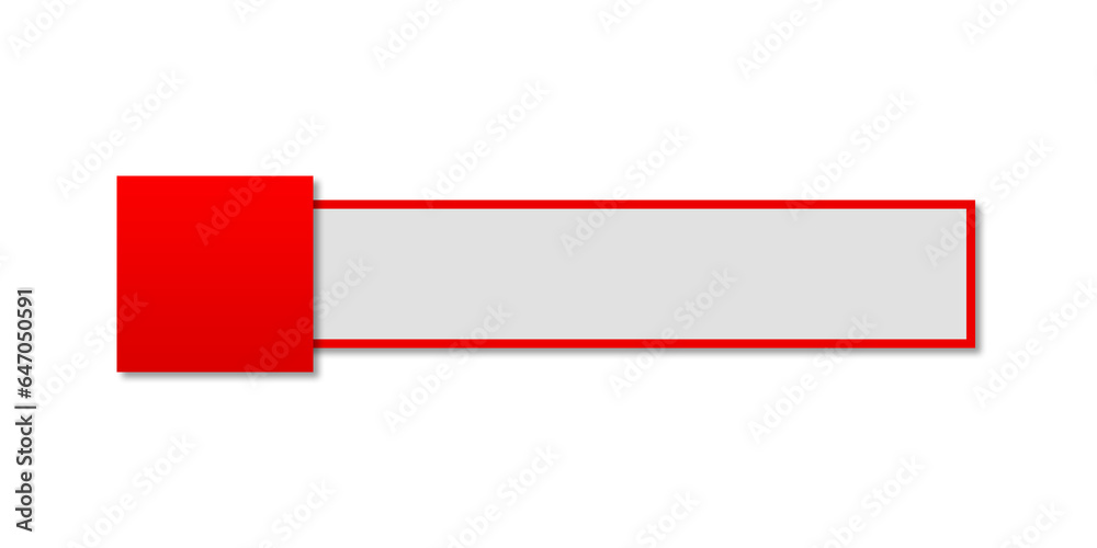 youtube lower third red design png file editable, subscribe on youtube template banner element