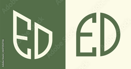 Creative simple Initial Letters ED Logo Designs Bundle.