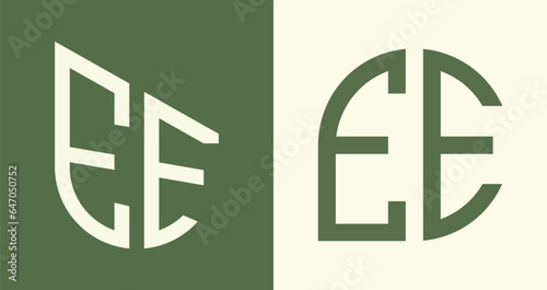 Creative simple Initial Letters EE Logo Designs Bundle.