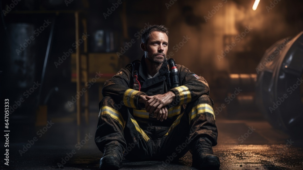 Firefighter men working in dangerous situation, Intense and bravery of firefighter on duty. Firefighter men working in dangerous situation, Intense and bravery of firefighter on duty.