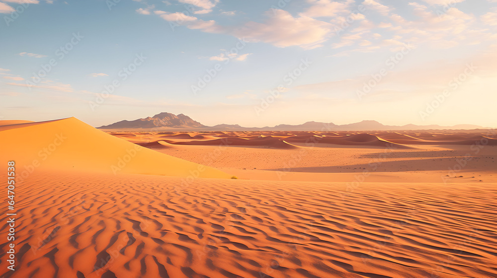 Panoramic view from Sahara desert.