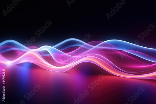 abstract futuristic background with pink blue glowing neon moving high speed wave lines and bokeh lights. Data transfer concept Fantastic wallpaper