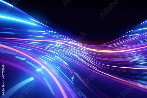 abstract futuristic background with pink blue glowing neon moving high speed wave lines and bokeh lights. Data transfer concept Fantastic wallpaper