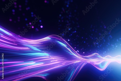 abstract futuristic background with pink blue glowing neon moving high speed wave lines and bokeh lights. Data transfer concept Fantastic wallpaper