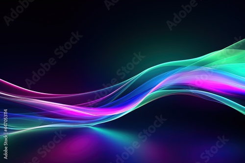 abstract futuristic background with pink blue glowing neon moving high speed wave lines and bokeh lights. Data transfer concept Fantastic wallpaper