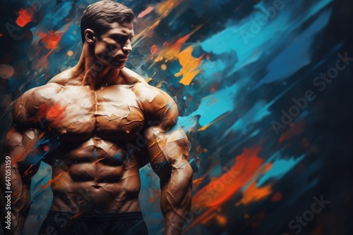 Bodybuilding concept background © kramynina