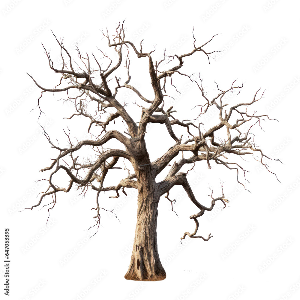 Fototapeta premium dried tree isolated on a transparent background