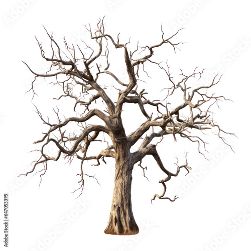dried tree isolated on a transparent background