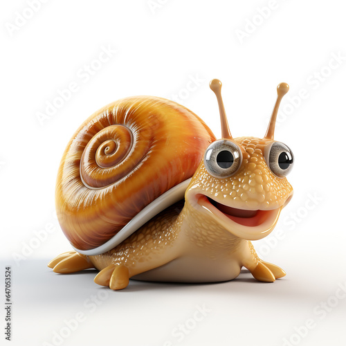 3d cartoon cute snail